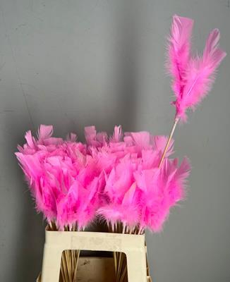 <h4>Stick feather lt pink 14cm</h4>