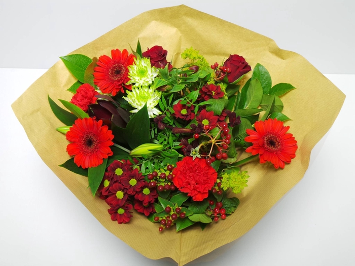 Bouquet biedermeier kim x-large red