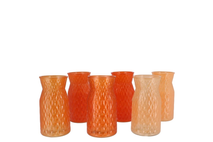 <h4>Diamond Orange Mix Vase Ass 10x14cm Nm</h4>