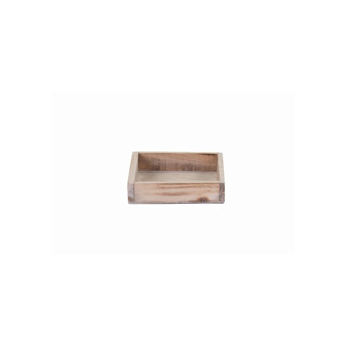 <h4>WOODEN TRAY 14*14*3CM NATURAL WASH</h4>