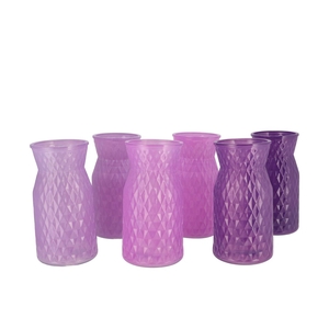 Diamond Purple Mix Vase Ass 12x20cm Nm