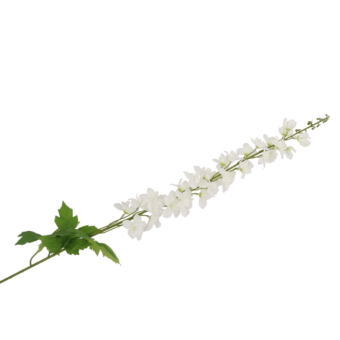 <h4>Silk Delphinium Tak White 115cm</h4>