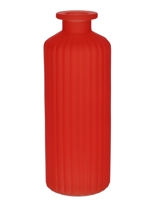 <h4>DF02-666113700 - Bottle Caro lines d4.5/7.5xh20 cherry red matt</h4>