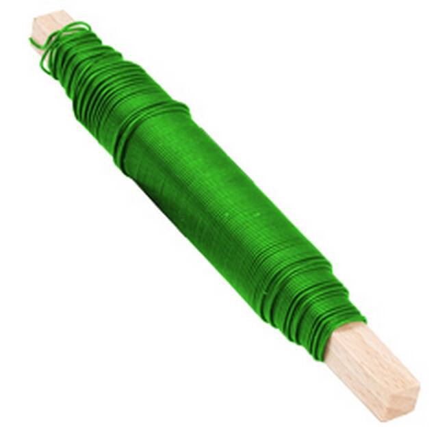 <h4>Binding wire metalic 0,5mm apple-green - coil 100g</h4>