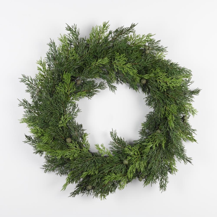 Af Wreath Cypres D50cm B/green