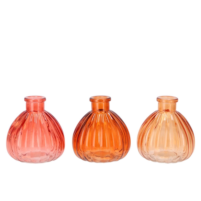 <h4>Karakum Coral Sunset Glass Bottle 9x9x10cm</h4>