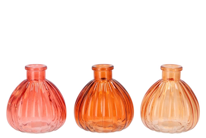 <h4>Karakum Coral Sunset Glass Bottle 9x9x10cm</h4>