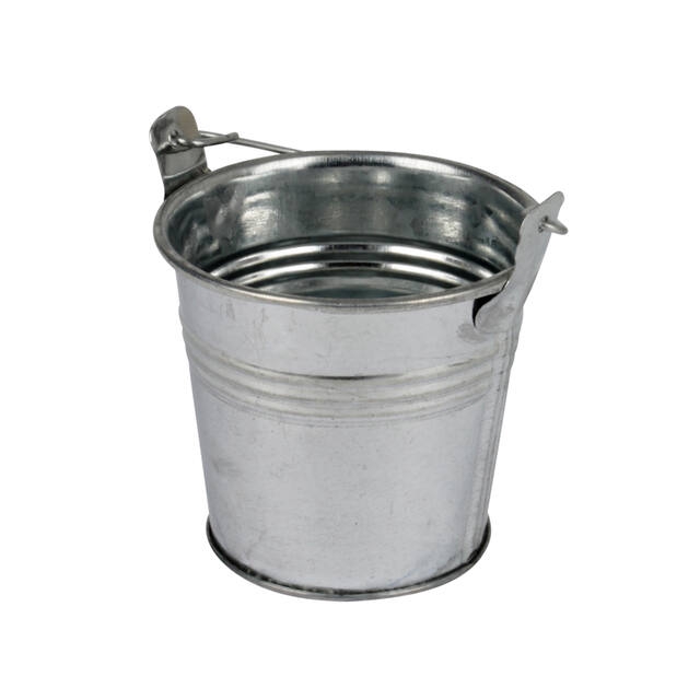 Bucket Sevilla zinc Ø6,3xH5,7cm - ES5,5 natural
