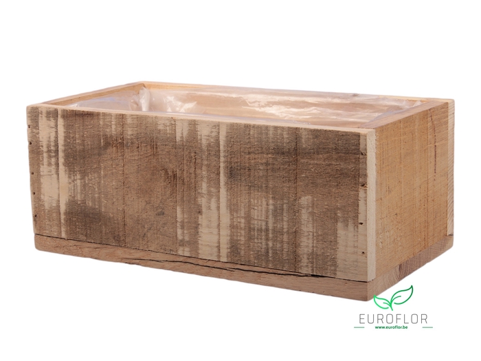 WOODEN CRATE NATURAL 30X16X12CM