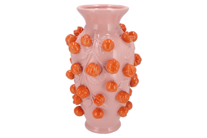 Fruit Mandarin Light Pink Vase 24x38cm
