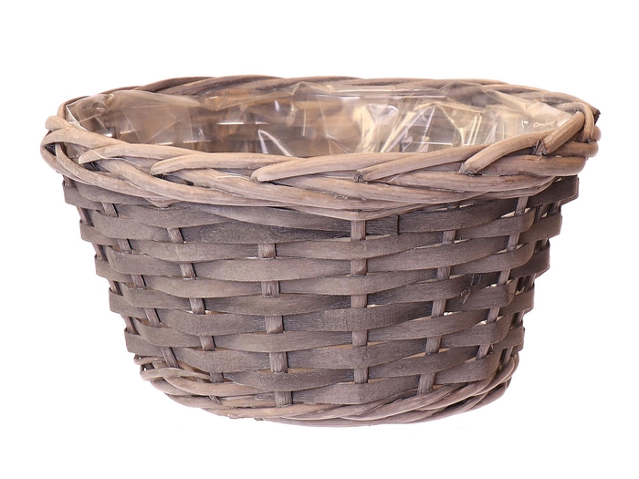 DF06-662881400 - Basket Wellton d22xh12 grey wood chip