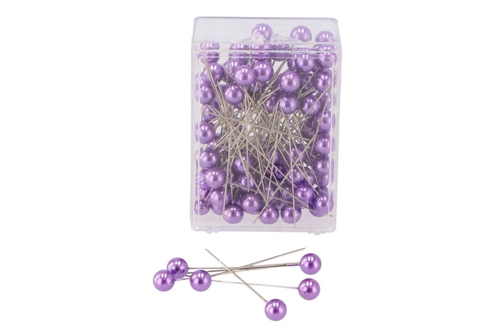 <h4>Pearl Pins Dia 1cm Lilac Set Of 100</h4>