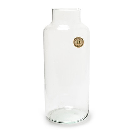 Glass Eco vase Gigi d08.5/14*35cm