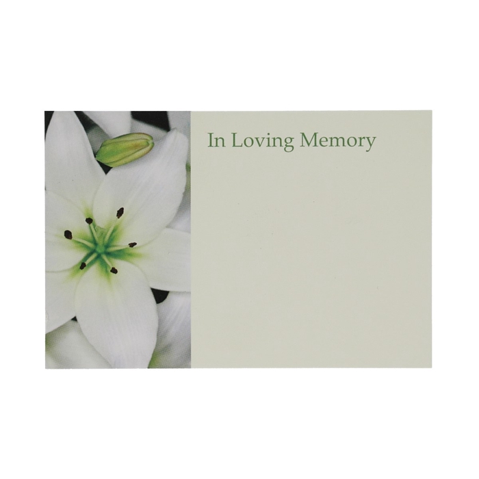 Kaart 9*6cm x50 Memory Lily