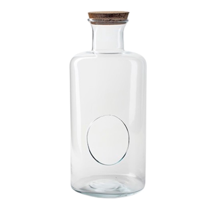 <h4>Glass Terrarium Bottle cork d14*33cm</h4>