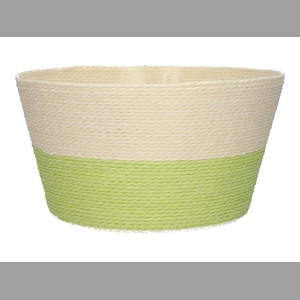DF06-720225900 - Basket Riley1 Duo d19xh10 cream/lime