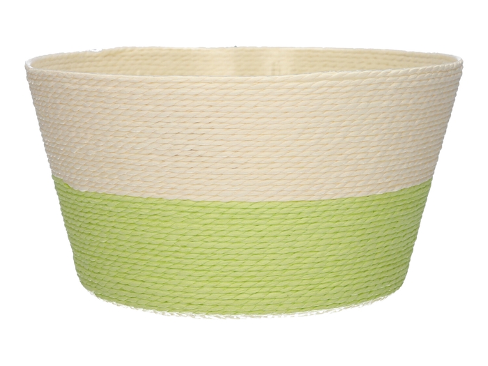 <h4>DF06-720225900 - Basket Riley1 Duo d19xh10 cream/lime</h4>