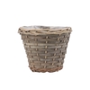 Wicker Basket Pot Round Grey 19x16cm
