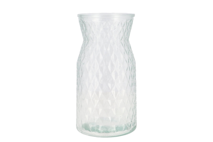 Diamond Clear Vase 14x25cm