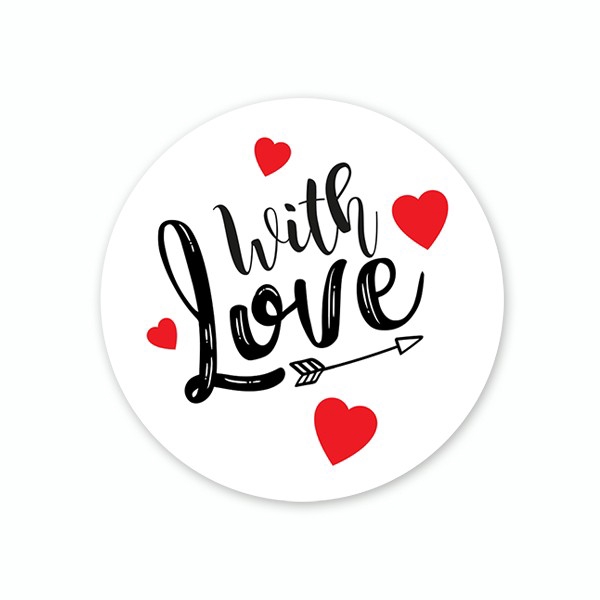 Labels sticker 40mm x100 With Love