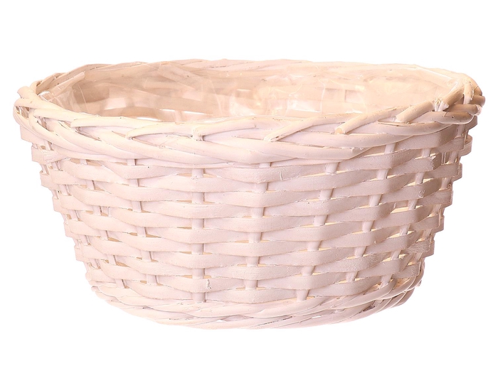 DF06-662881800 - Basket Wellton d26xh13 white wood chip