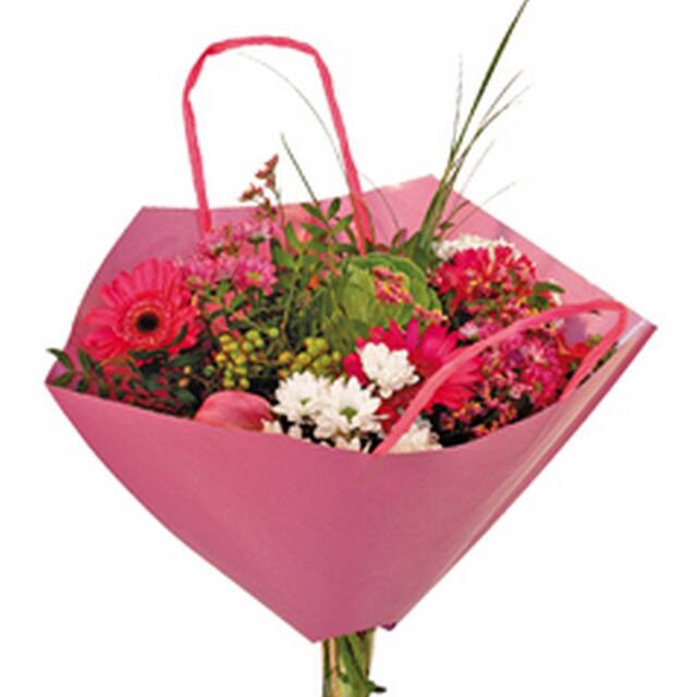 Bouquetbag Bro-lux 35x35cm paper pink