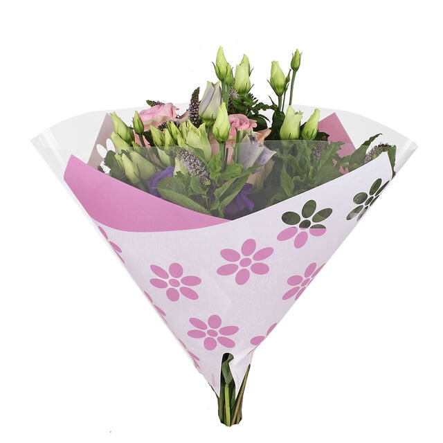 <h4>Hzn 30x30cm Angelo OPP35 Clear Flowers roze</h4>