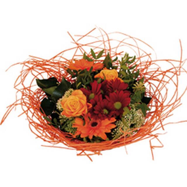 Bouquet holder woody Ø25cm orange