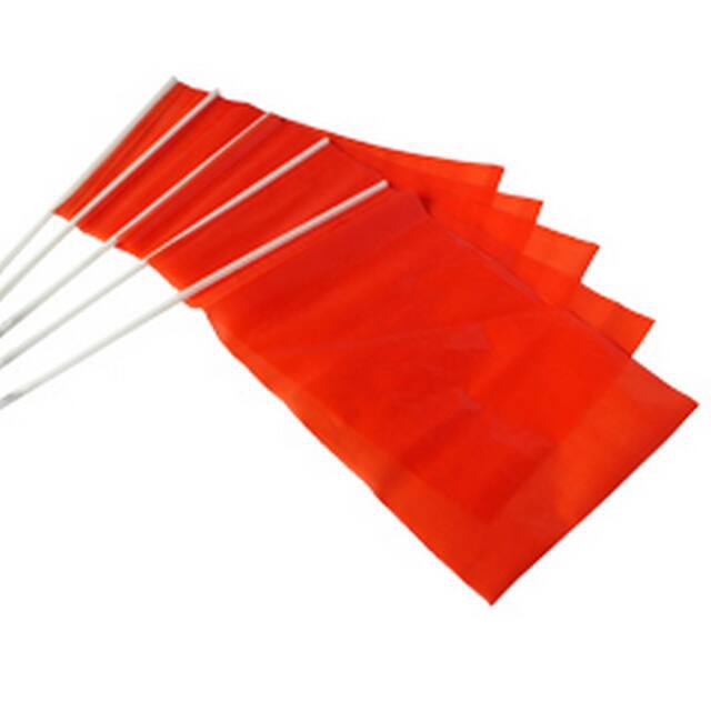 <h4>Waving flag orange 17x25cm+20cm stick - bag 50 pcs</h4>