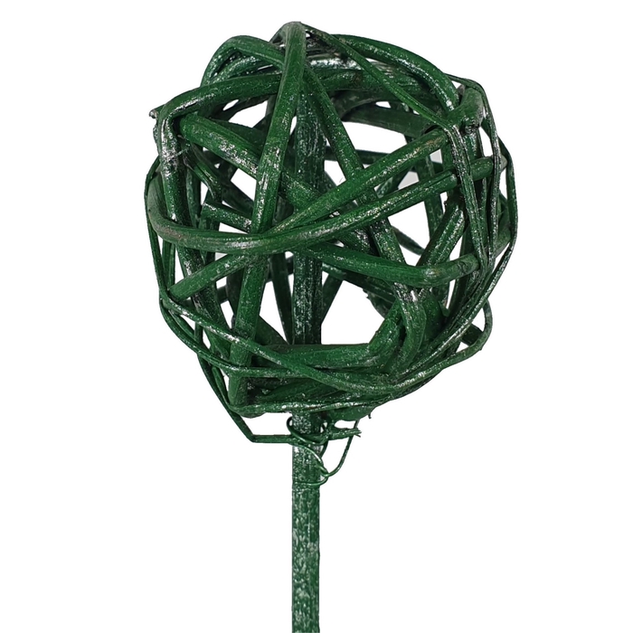 Bruce ball 5cm on stem Metalic antique green