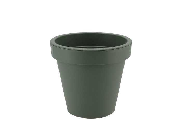 <h4>Plastic Green Pot Synthetic Wide Edge 20cm</h4>