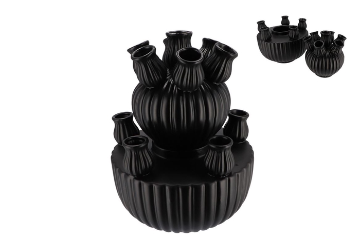 <h4>Amsterdam Black Tulip Vase Set 24x31cm</h4>