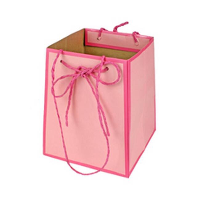 Tas Easy karton 12/12x15/15xH18cm roze
