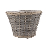 Wicker Basket Pot Round Grey 30x23cm