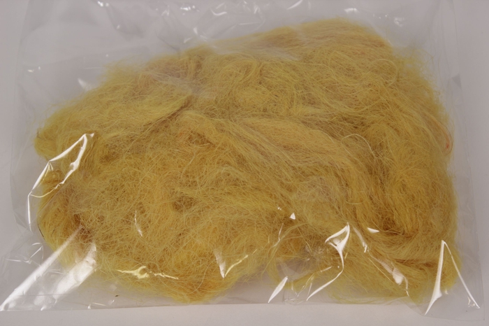 Fuzzy fibre 250 gram in poly yellow