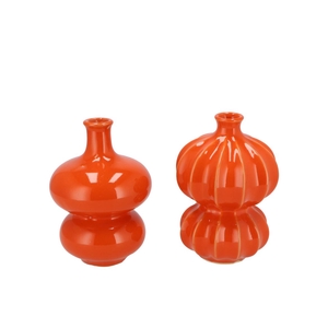 Luna Orange Bubbles Vase Ass