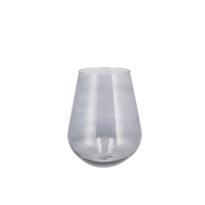 Mira Smoke Glass Wide Vase 14x14x15cm