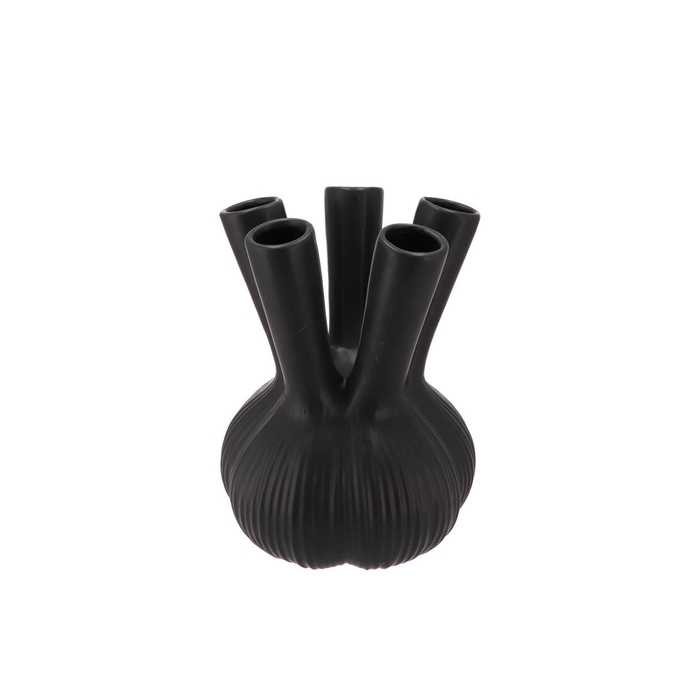 <h4>Aglio Straight Black Vase 19x19x25cm</h4>