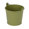 Bucket Sevilla zinc Ø9.6xH8cm - ES8.5 green matt