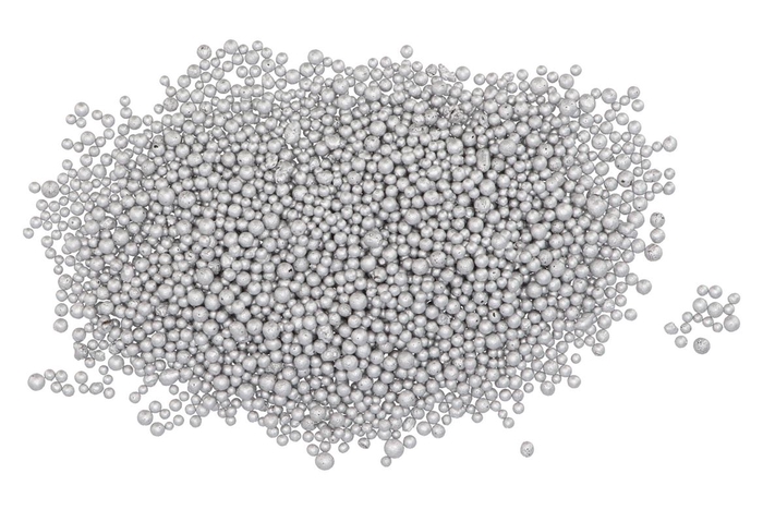 Garnish pearls deco silver 4-8mm a 4 liter