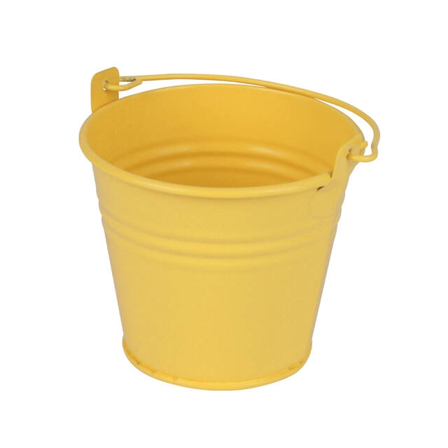 <h4>Bucket Sevilla zinc Ø9.6xH8cm - ES8.5 yellow matt</h4>