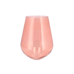 Mira Pink Glass Wide Vase 22x22x28cm