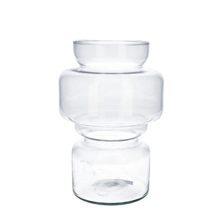 Glass Eco vase Ellena d12/16.5*25cm