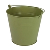 Bucket Sevilla zinc Ø17.8xH15.8cm -ES17 green mat