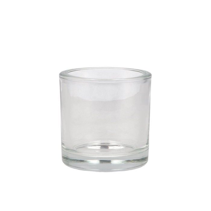 <h4>Glass Pot Cilinder Heavy 9x8cm</h4>