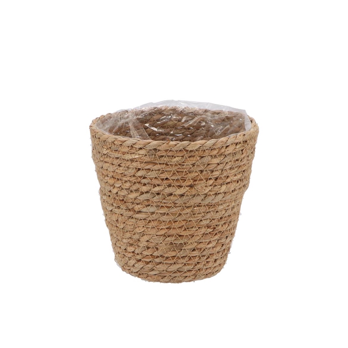 <h4>Seagrass Straw Basket Pot Brown 18x18cm</h4>
