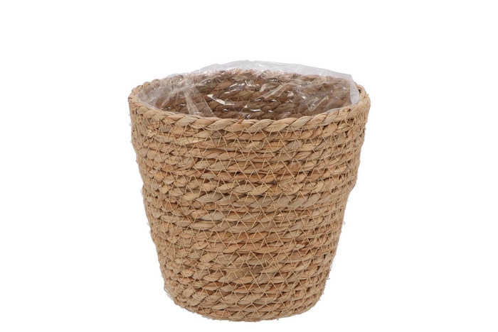 Seagrass Straw Basket Pot Brown 18x18cm