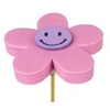 Bijsteker bloem Happy foam 7cm+ 50cm stok roze