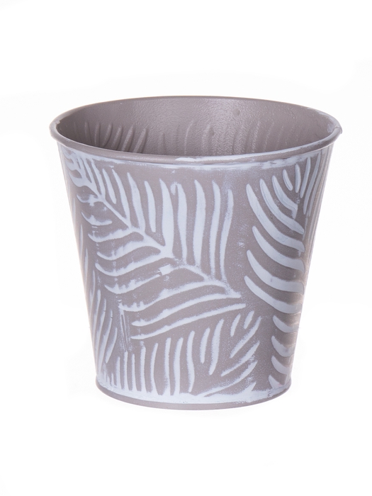 <h4>DF04-663148325 - Pot Leaves d10xh9.3 taupe grey</h4>