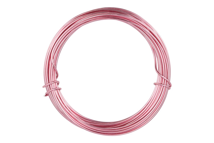 <h4>Wire Aluminium Pink 2mm X 12 Meter A 100gram</h4>